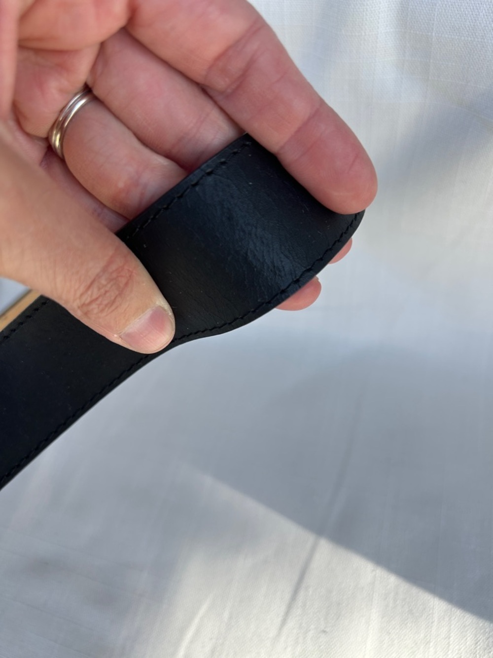 Donna Katz Black Leather Belt with Decorative Silver Buckle - Picture 7 of 12